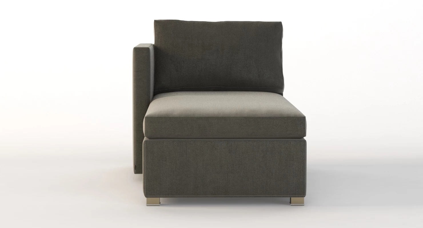 Cane Line Shape Sunbed Sectional Chaise Sofa Module 3D Model_012