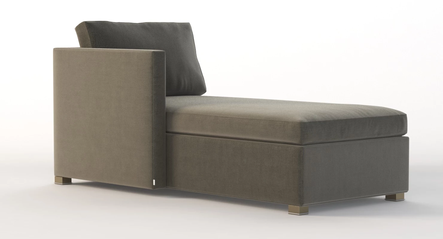 Cane Line Shape Sunbed Sectional Chaise Sofa Module 3D Model_07