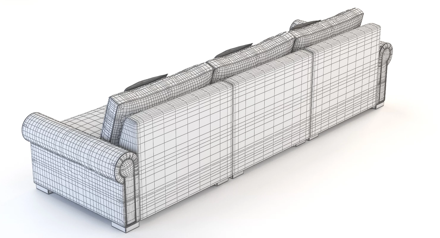 Darby Home Co Lebanon Modular Sectional Sofa Three Seater 3D Model_07