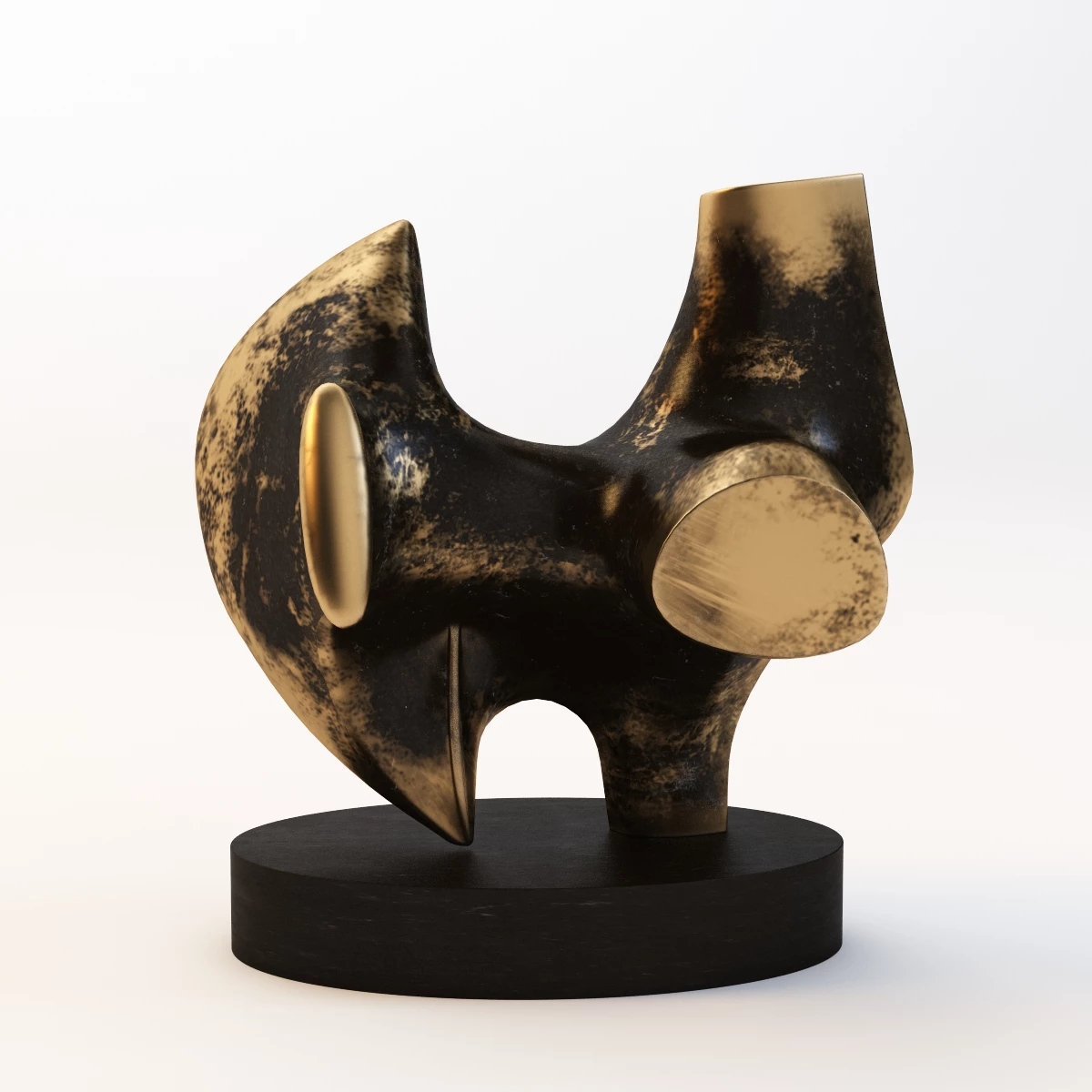 Henry Moore The Archer Sculpture 3D Model_014