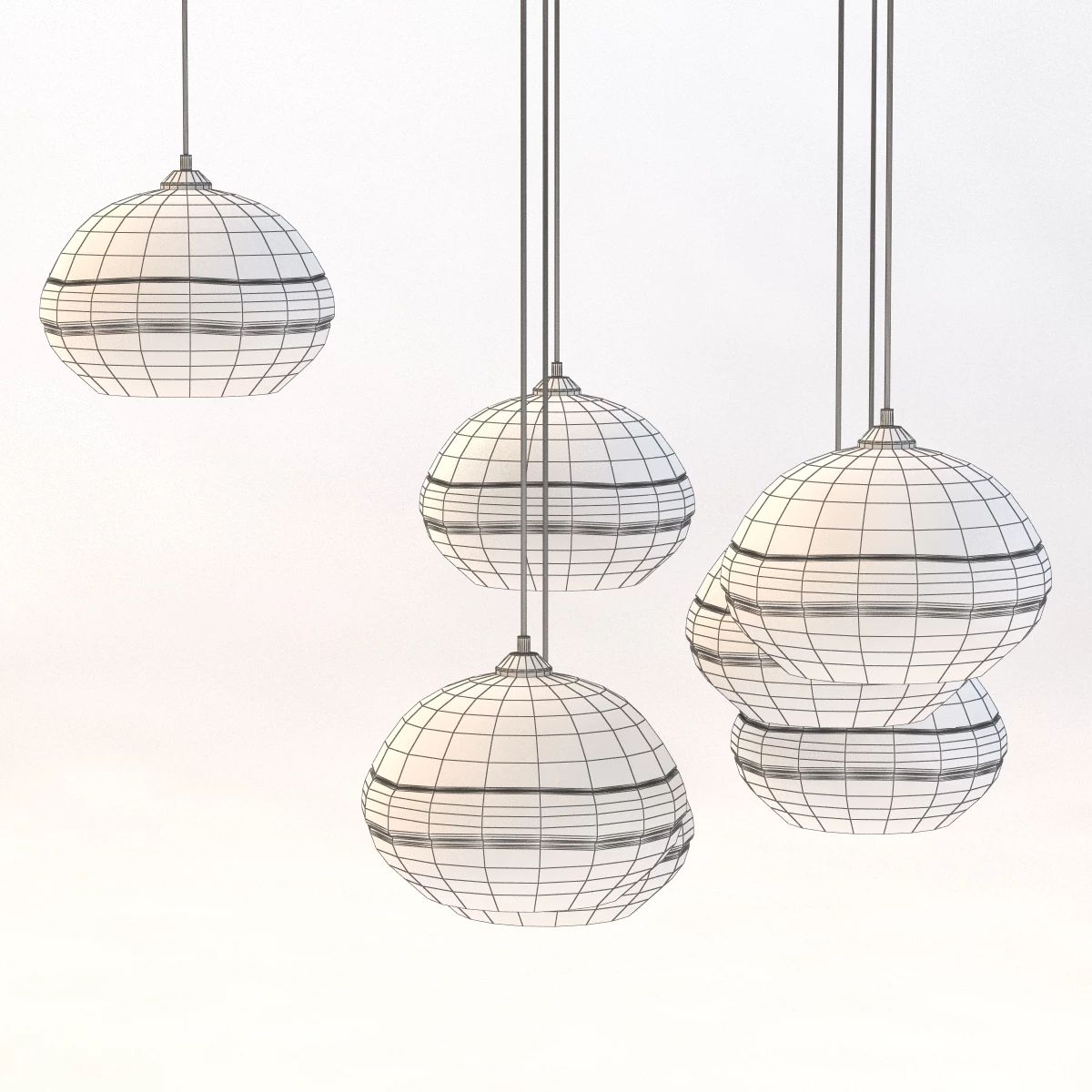 John Pomps Handcrafted Luxury Edison Bulb Light pendant ceiling ball bubble 3D Model_03
