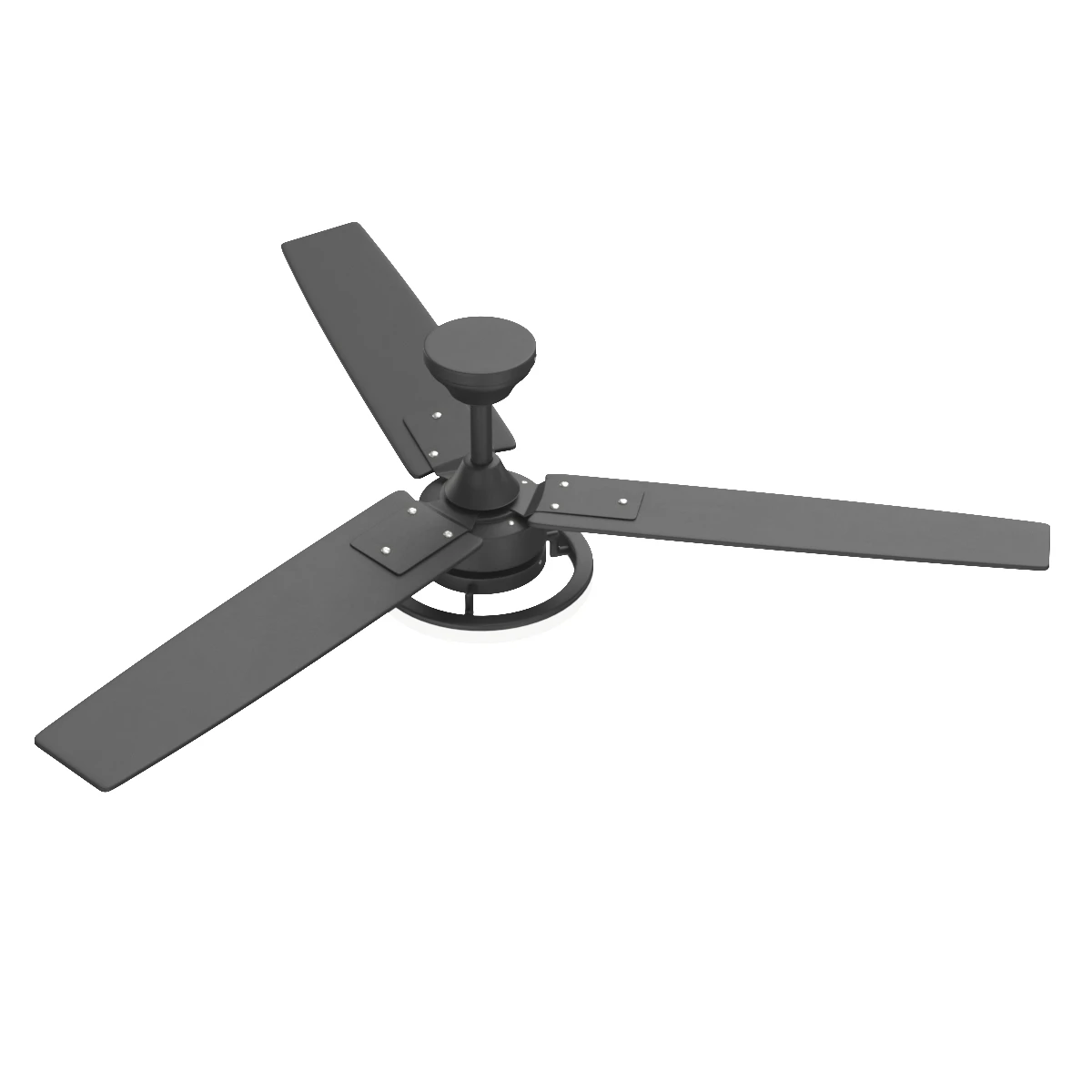 52 Inch Orbis Matte Black Remote Control Ceiling Fan 3D Model_03