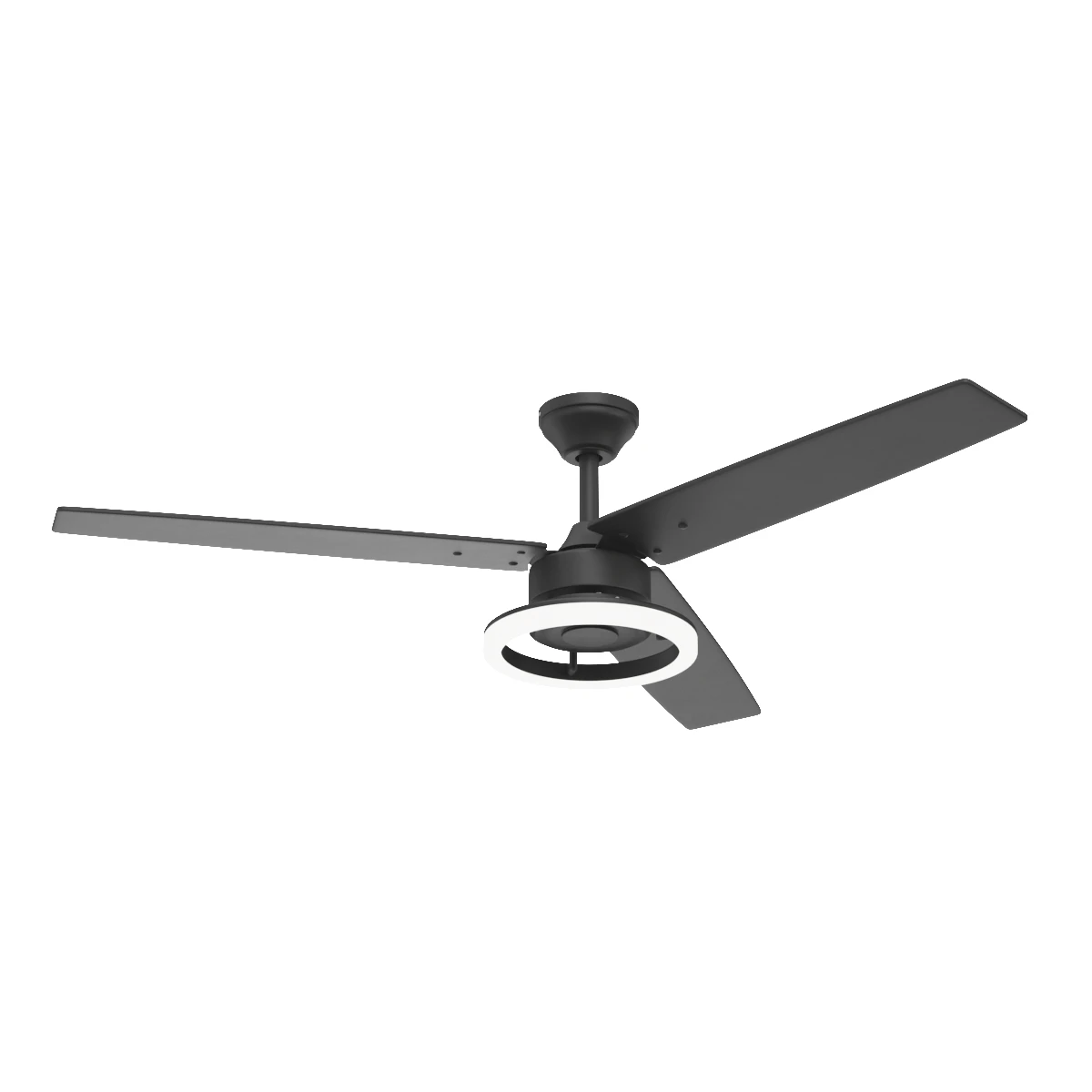 52 Inch Orbis Matte Black Remote Control Ceiling Fan 3D Model_01