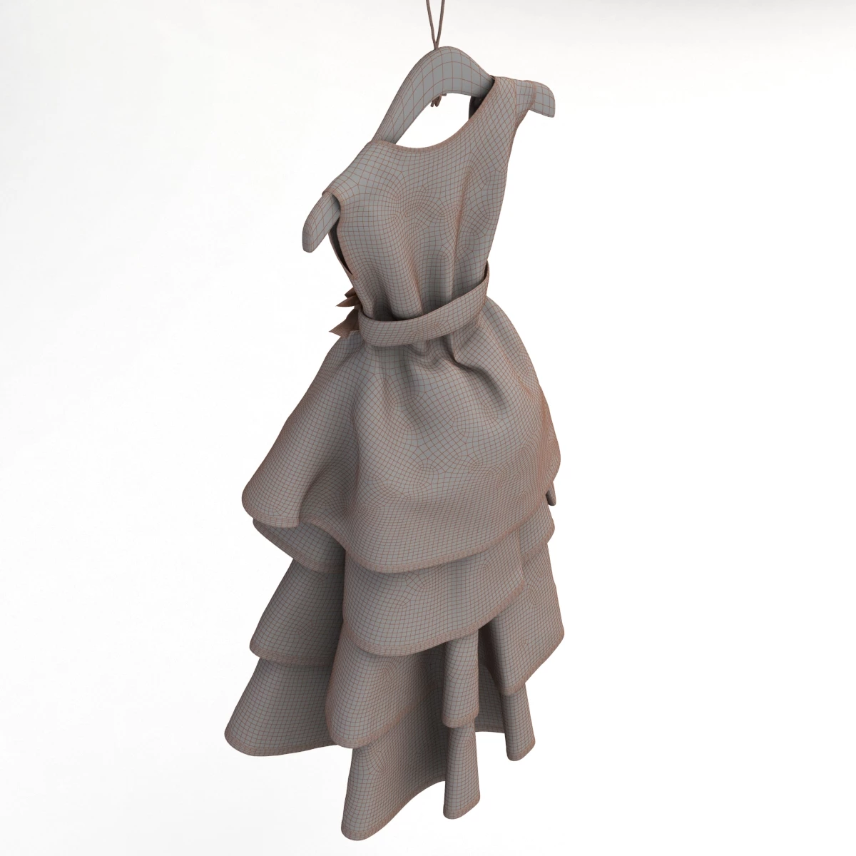 Tiered Baby Dress C 3D Model_07