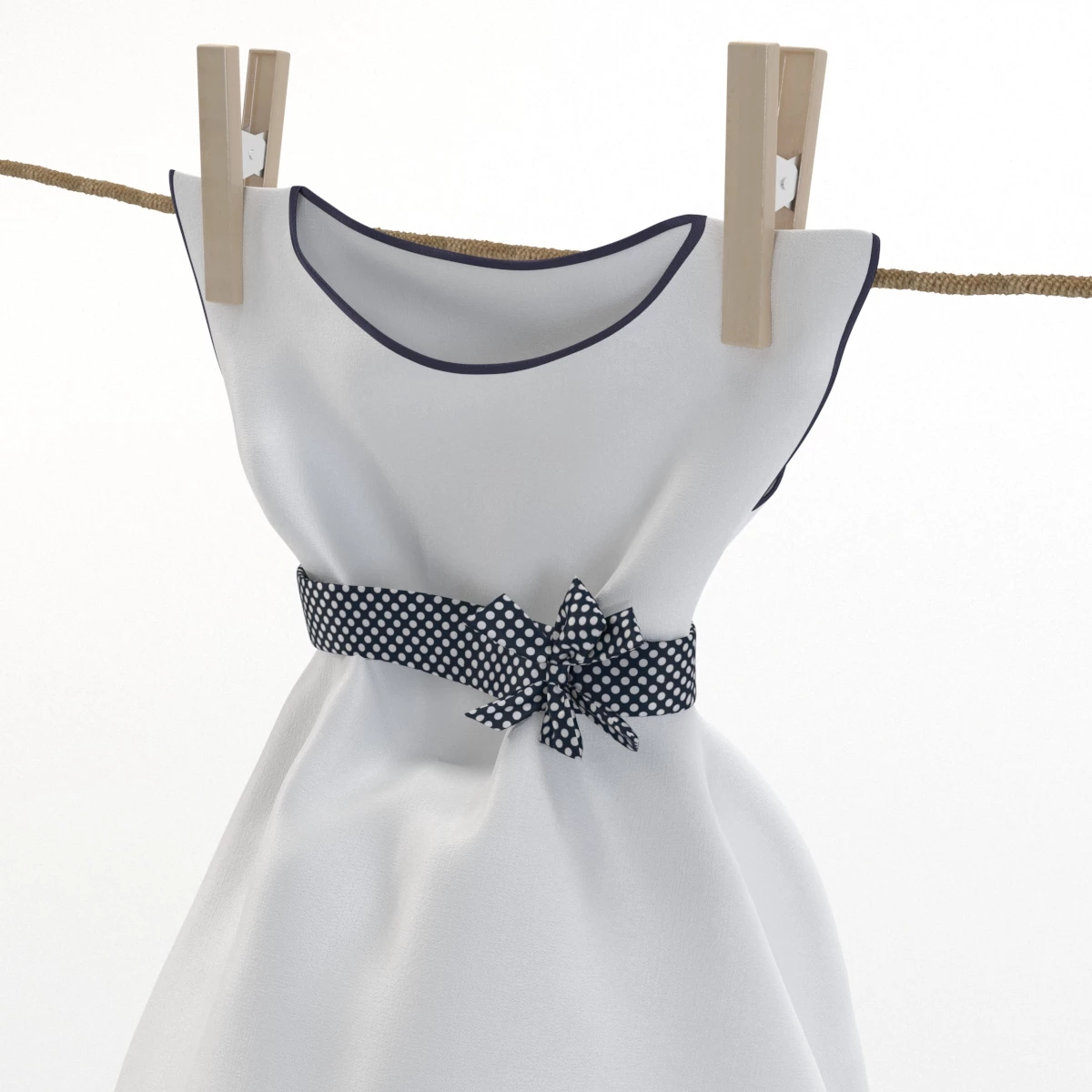 Tiered Baby Dress B 3D Model_05