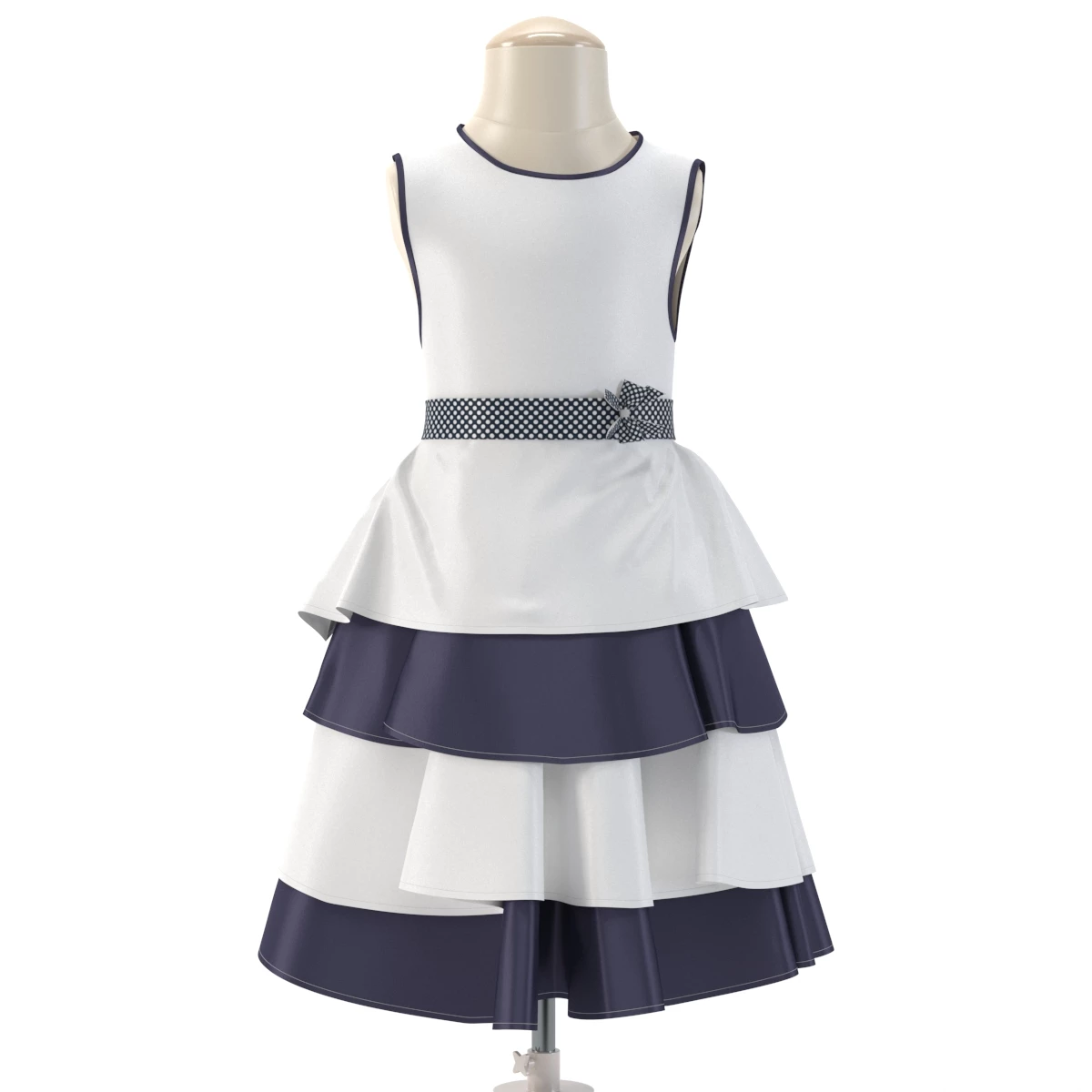 Tiered Baby Dress A 3D Model_04