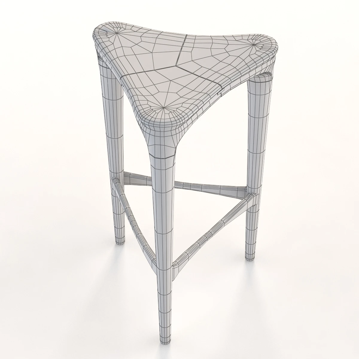 2 By 3 Wood Stools Geiger 3D Model_014