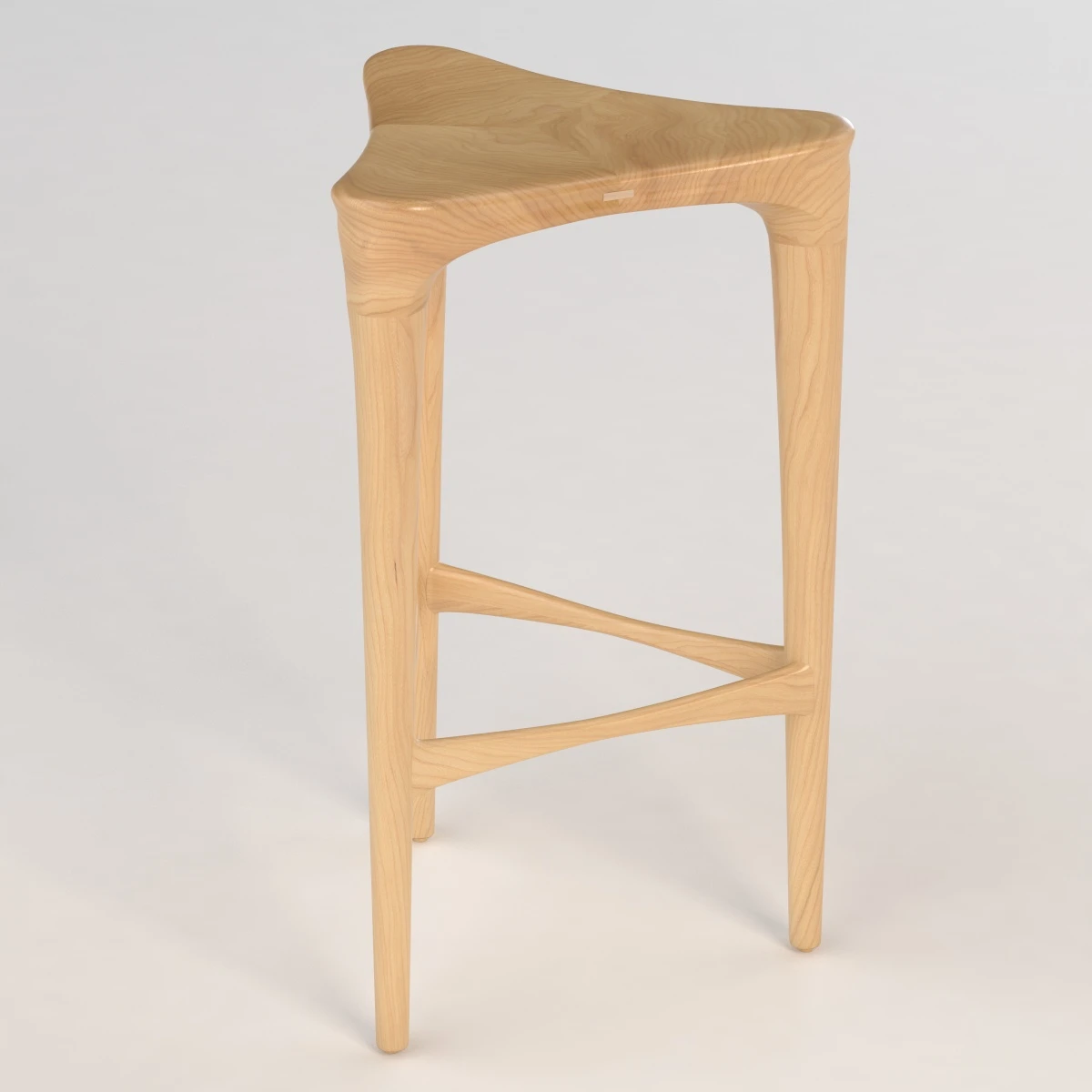2 By 3 Wood Stools Geiger 3D Model_07