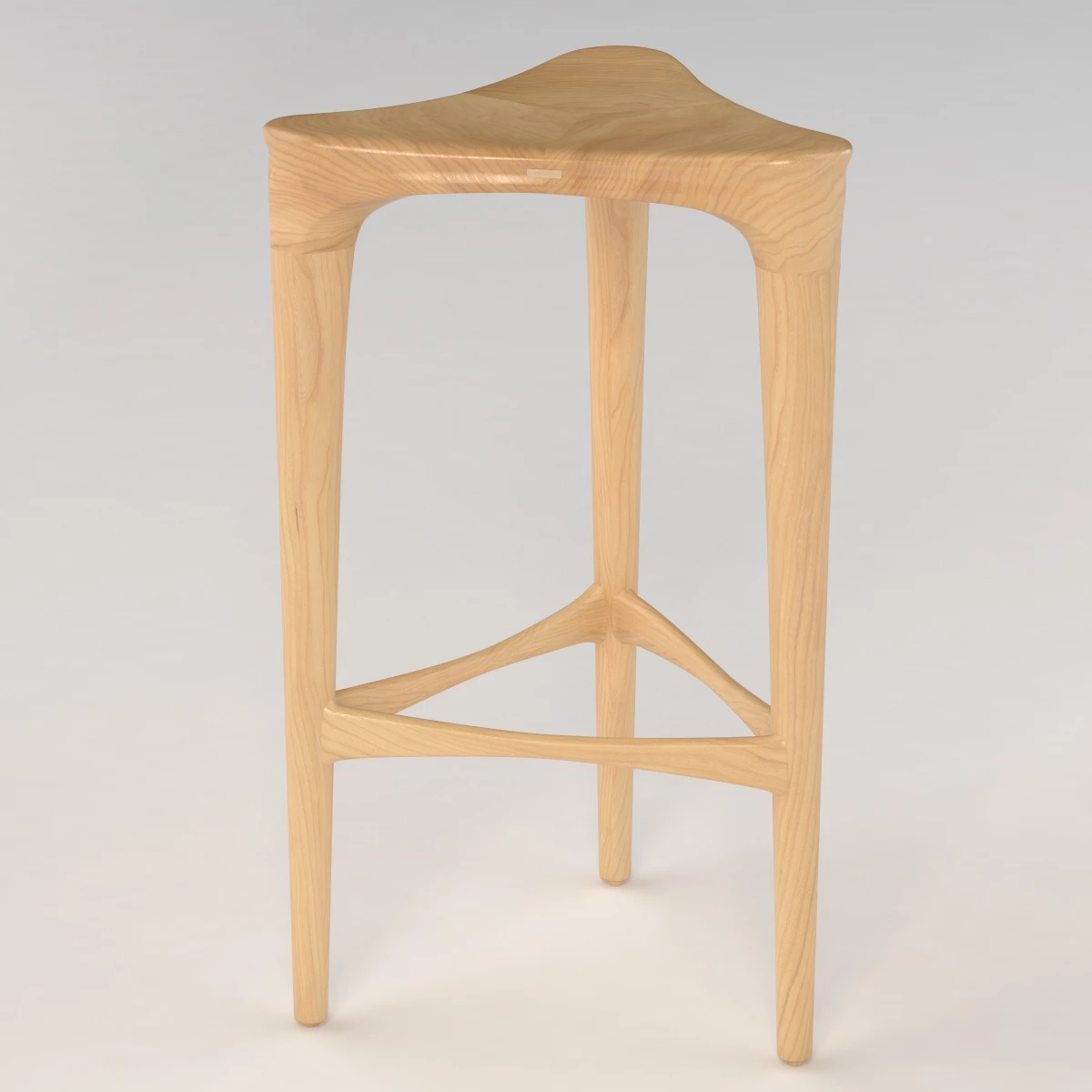 2 By 3 Wood Stools Geiger 3D Model_06