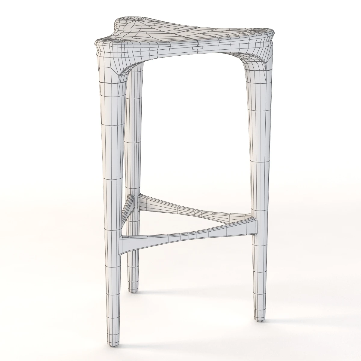 2 By 3 Wood Stools Geiger 3D Model_012