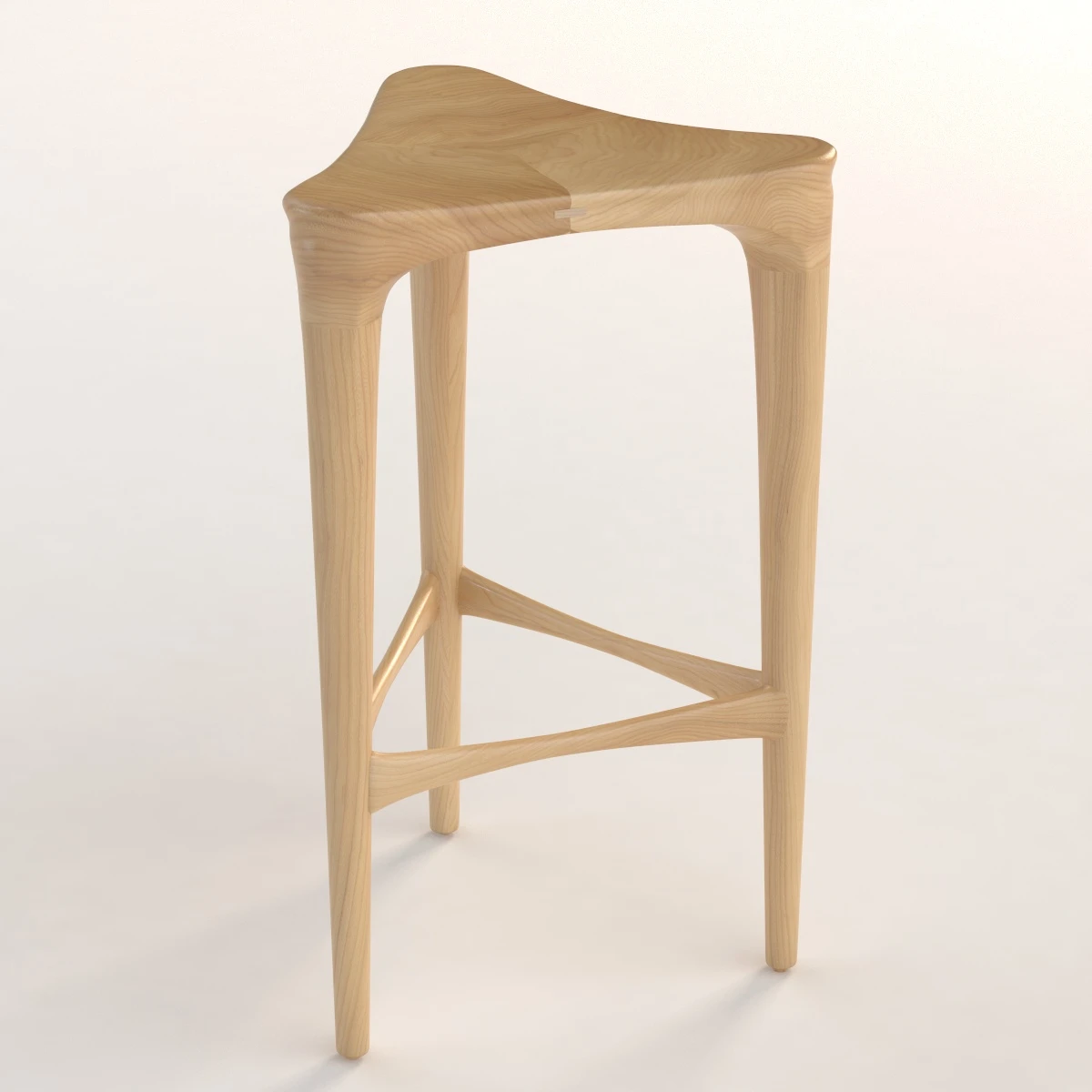 2 By 3 Wood Stools Geiger 3D Model_03