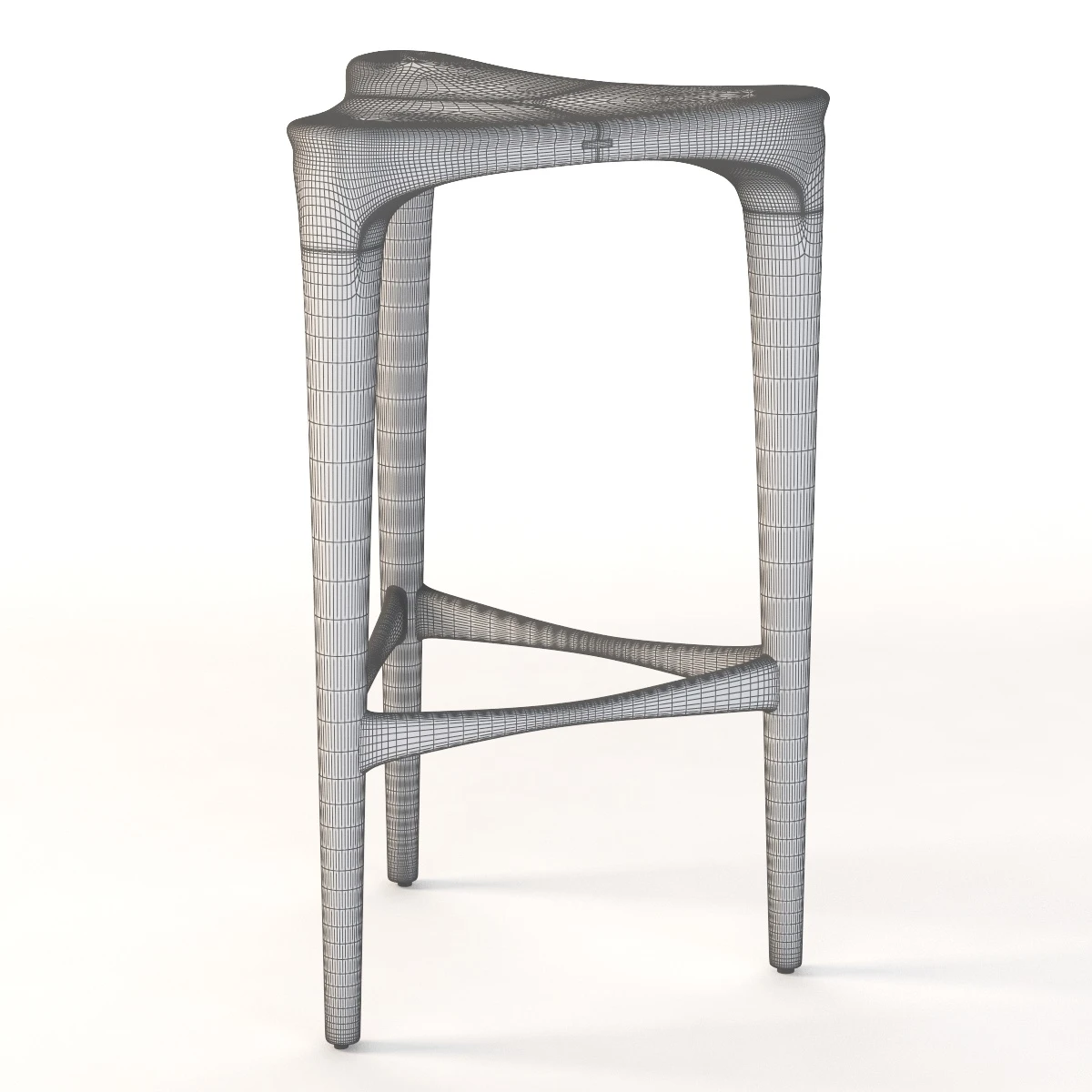 2 By 3 Wood Stools Geiger 3D Model_011