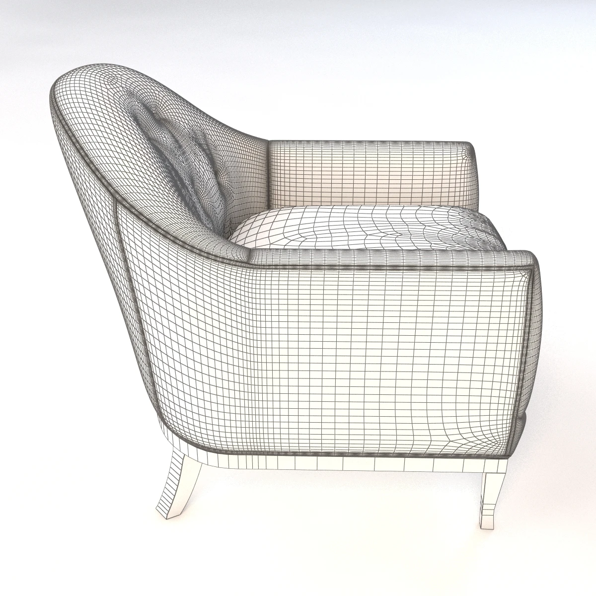 Lounge Occasional Chair 615 by Arudin 3D Model_012