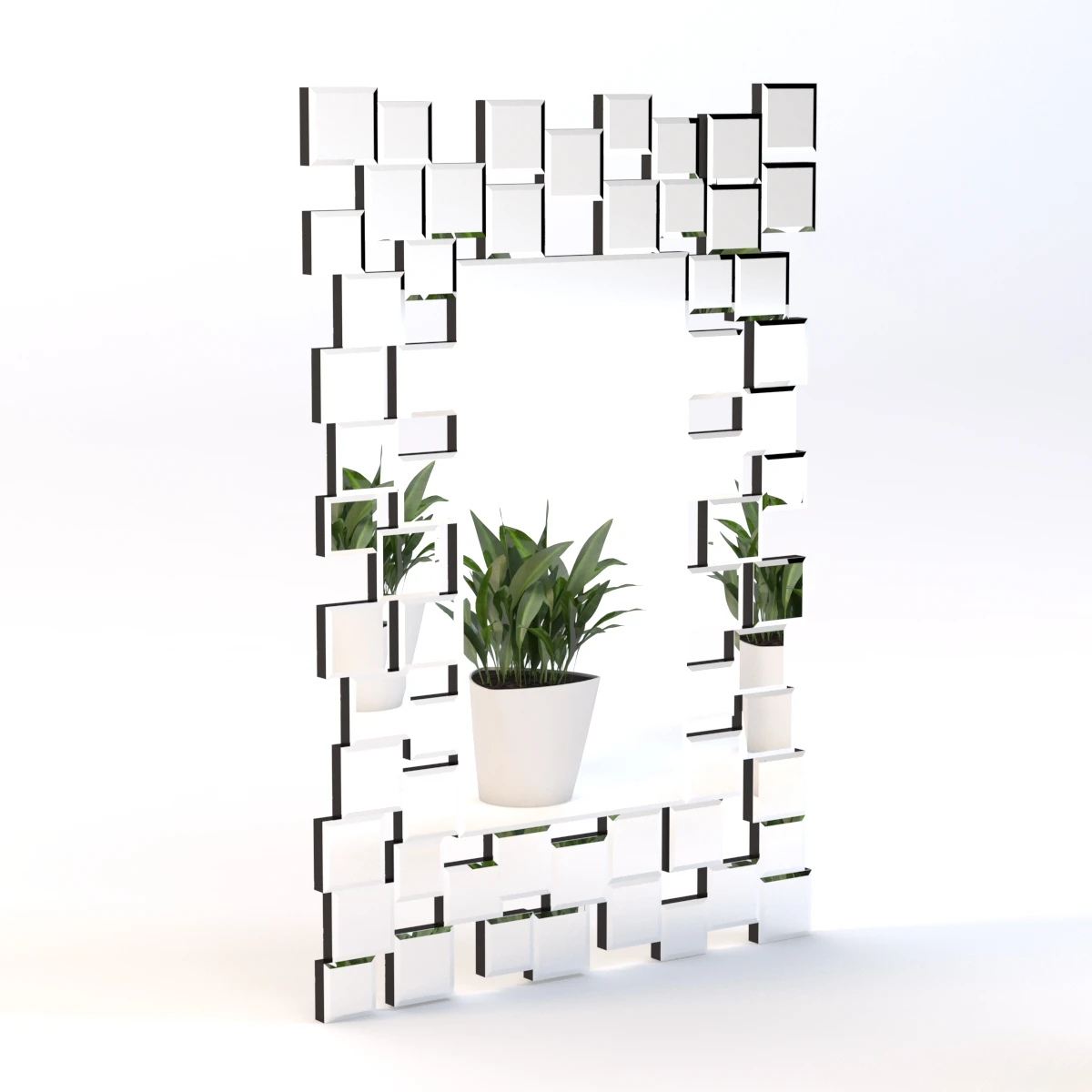Abbyson Aiden Rectangle Wall Mirror 3D Model_01