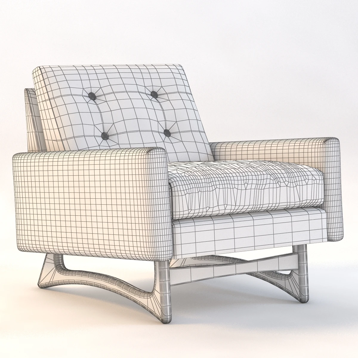 Adrian Pearsall Club Chair 3D Model_09