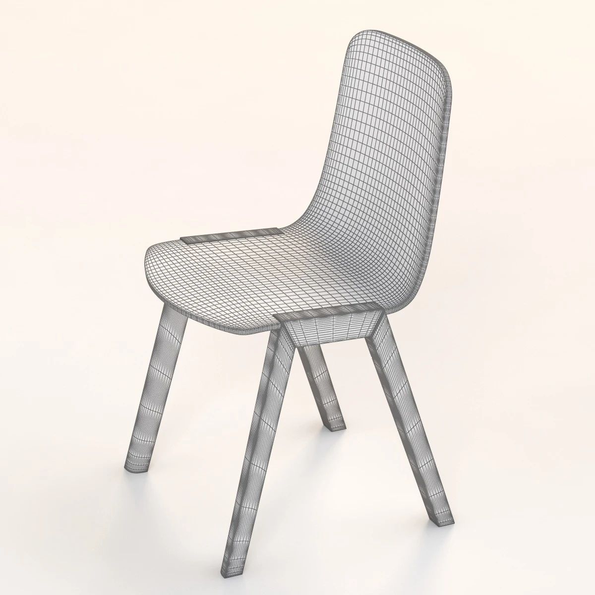 Alki Heldu Wooden Chair 3D Model_011