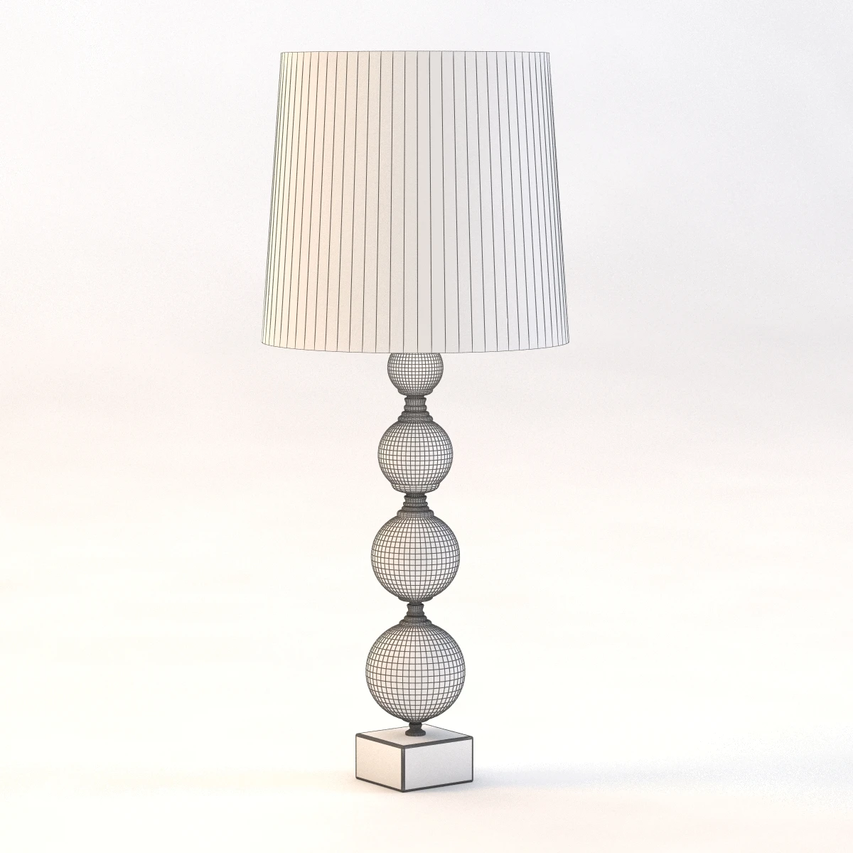 Allan Knight Four Sphere Glass Lamp 3D Model_09