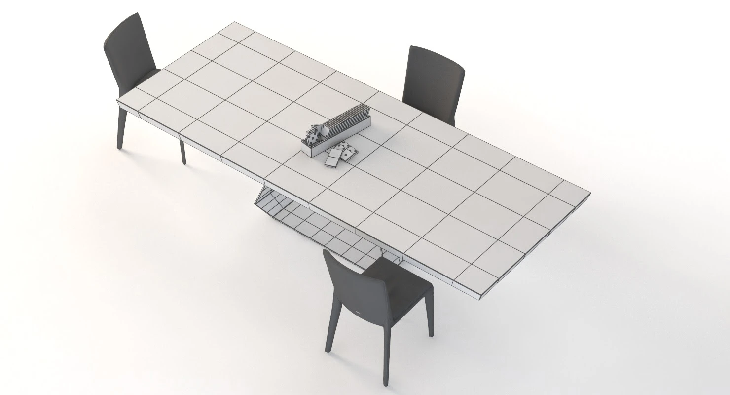 Amond Table And Chair By Bonaldo 3D Model_014
