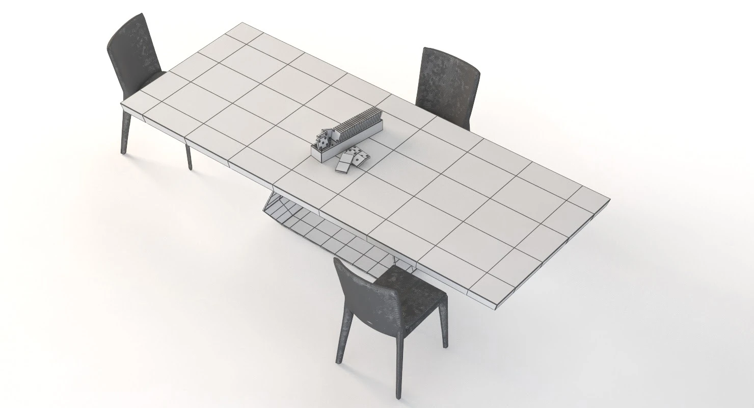 Amond Table And Chair By Bonaldo 3D Model_012