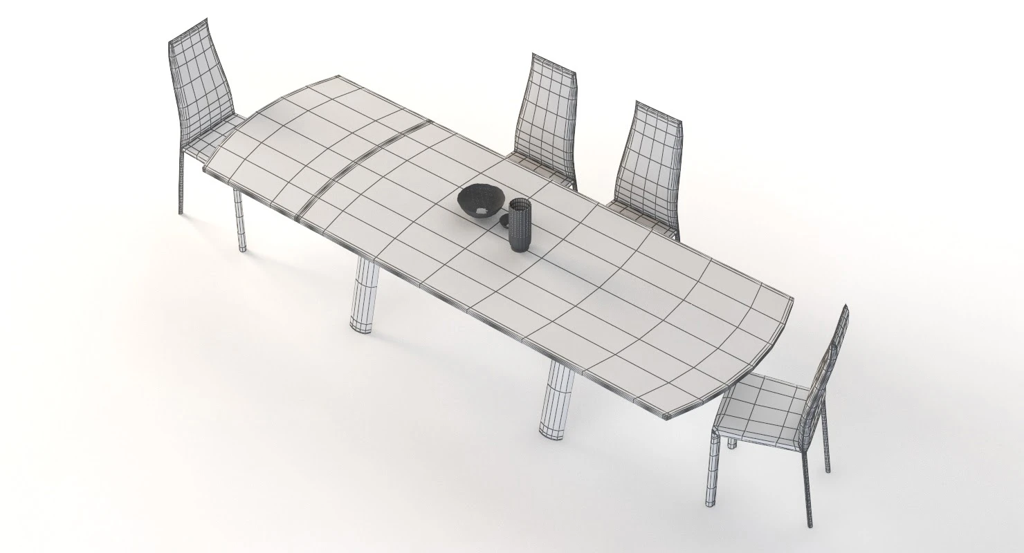 Antonello Italia Table And Chair Infinity 3D Model_012