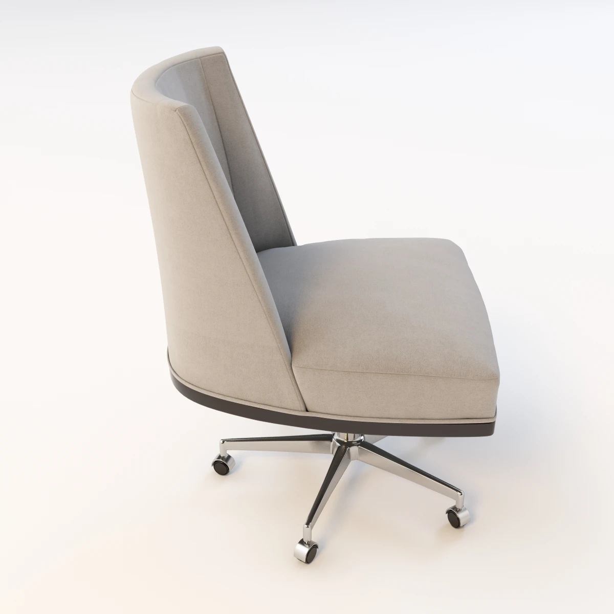 Armless Office Modern Chair 3D Model_03