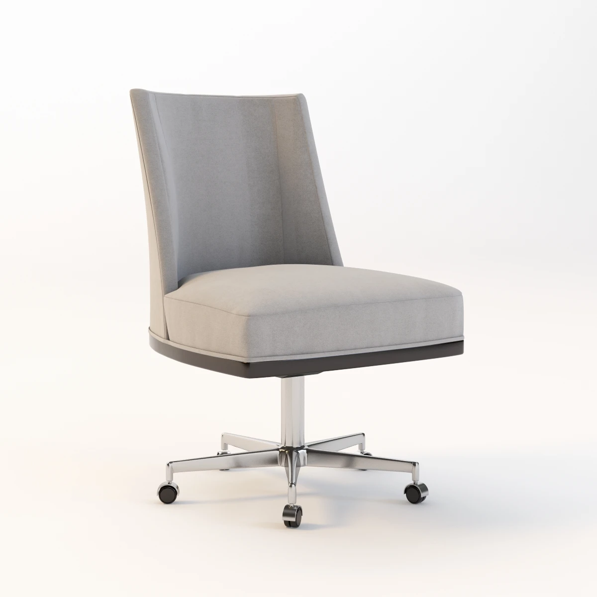 Armless Office Modern Chair 3D Model_01
