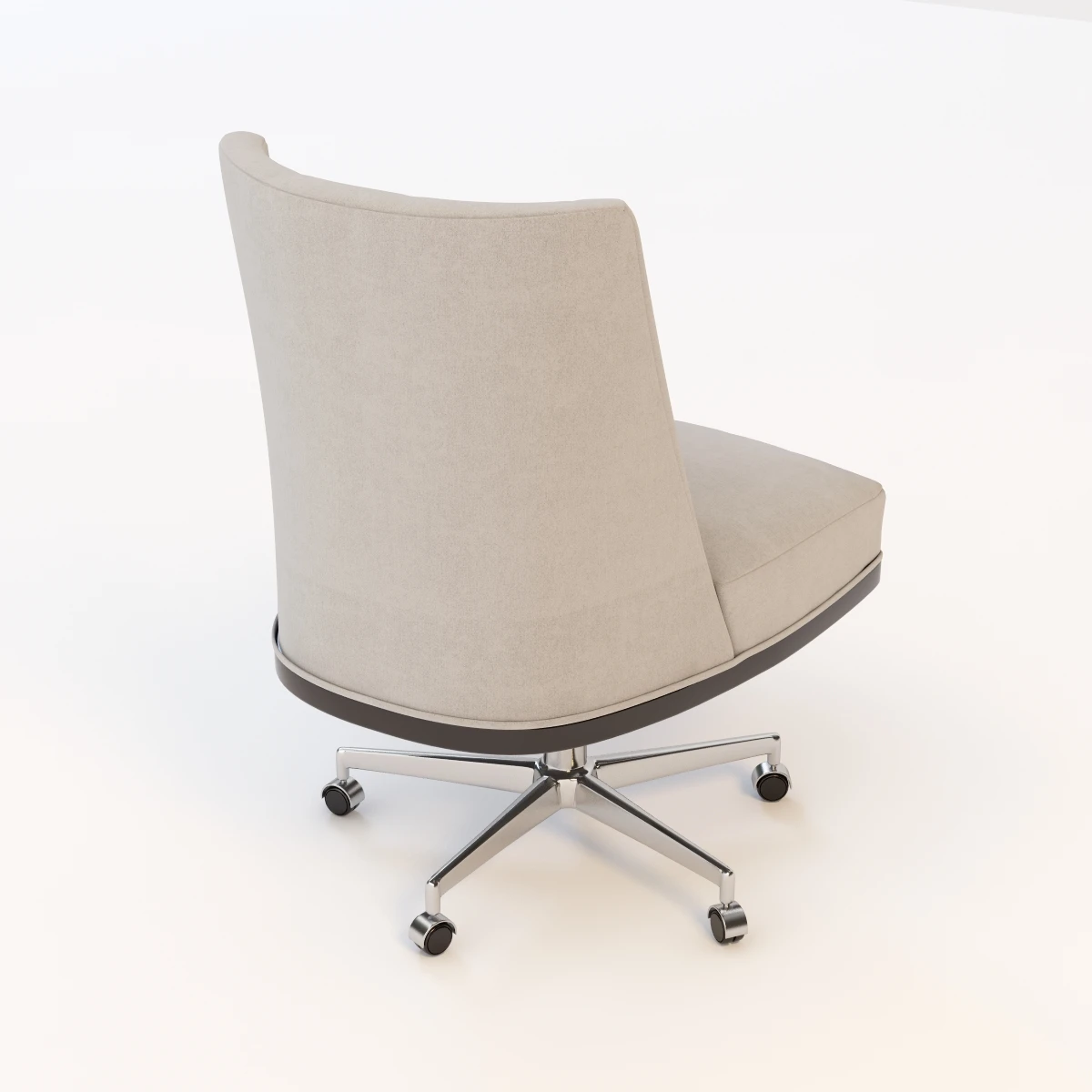 Armless Office Modern Chair 3D Model_04