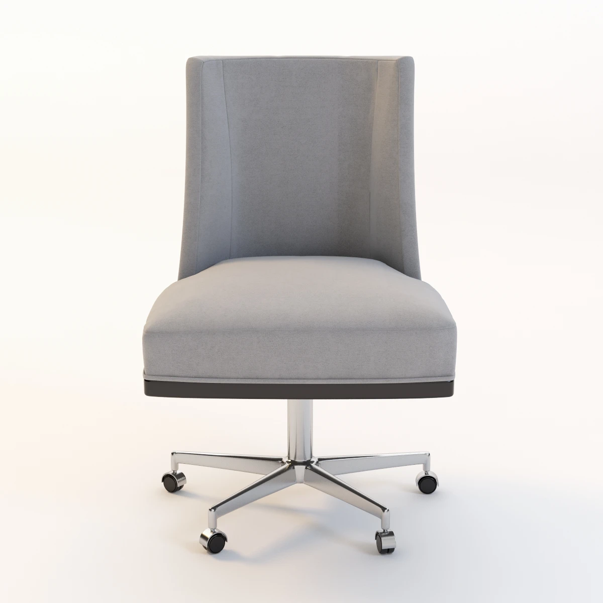 Armless Office Modern Chair 3D Model_08