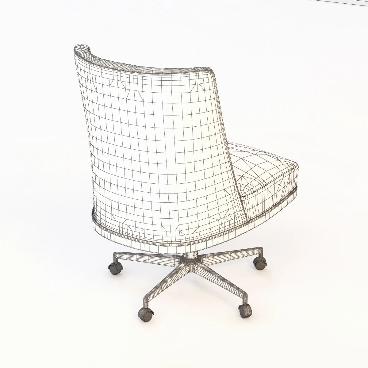Armless Office Modern Chair 3D Model_012