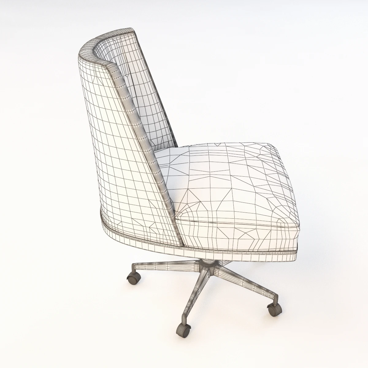 Armless Office Modern Chair 3D Model_011