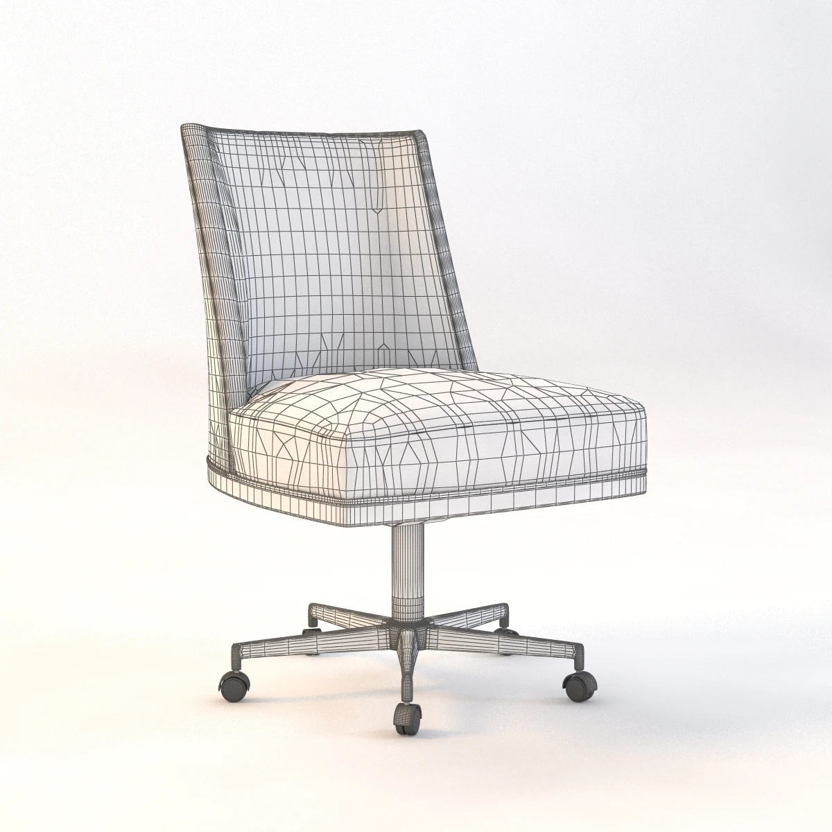 Armless Office Modern Chair 3D Model_010