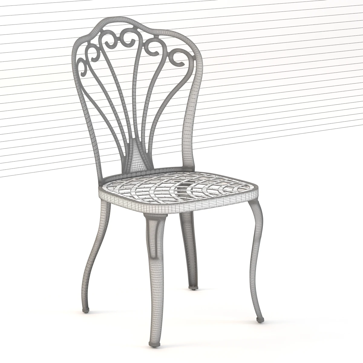 Armonia Aluminium Garden Chair 3D Model_011