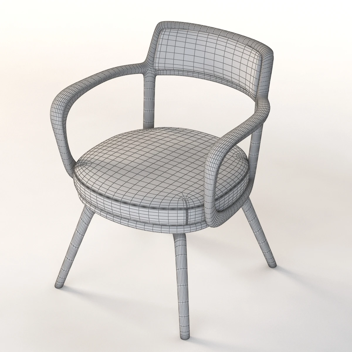 Baron Giorgetti Small Armchair By Roberto Lazzeroni 3D Model_011