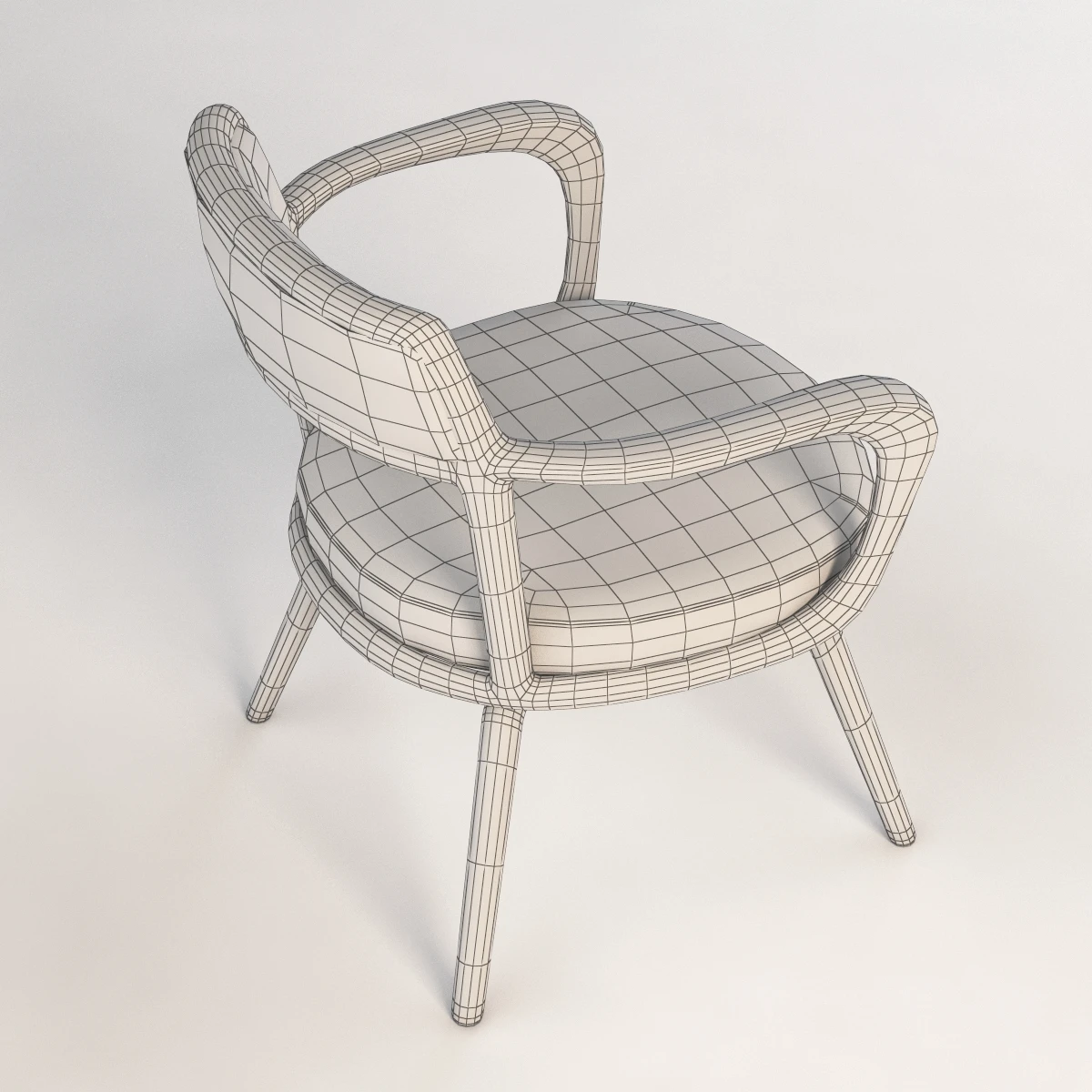 Baron Giorgetti Small Armchair By Roberto Lazzeroni 3D Model_014
