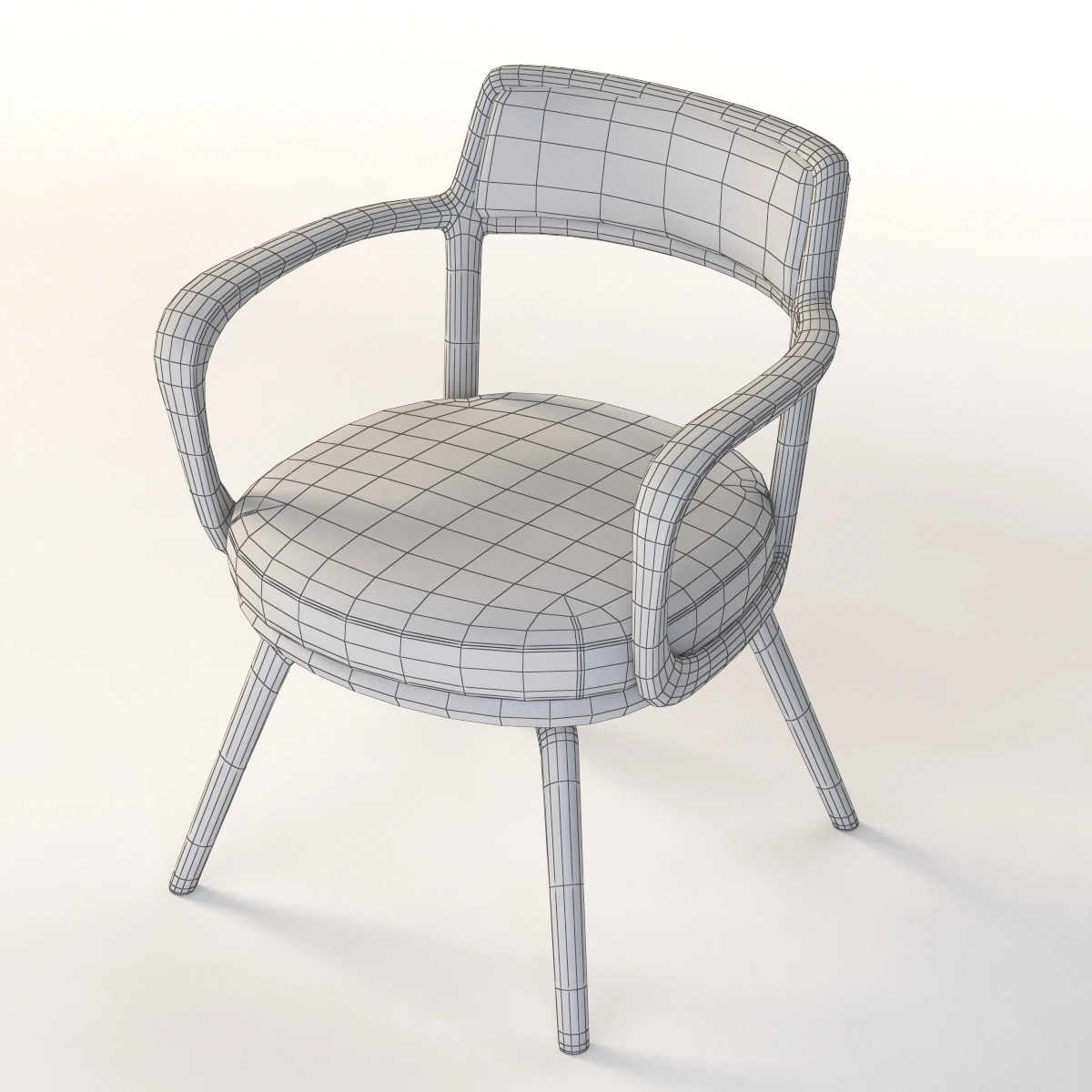 Baron Giorgetti Small Armchair By Roberto Lazzeroni 3D Model_012