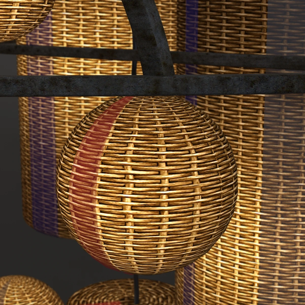 Basket Chandelier 3D Model_05