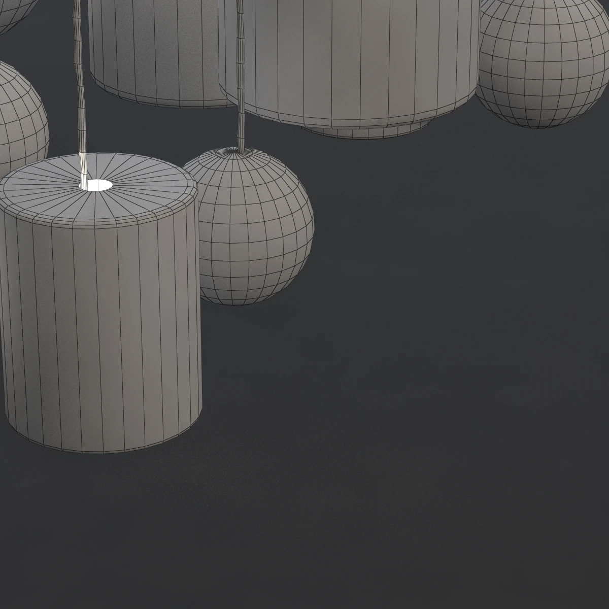 Basket Chandelier 3D Model_010