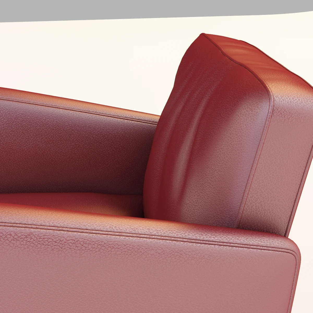 Baxter Charmine Leather Armchair 3D Model_04