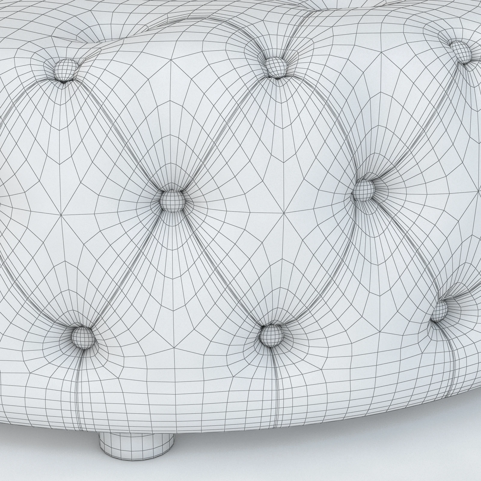 Baxton Studio Cardiff Tufted Ottoman 3D Model_08