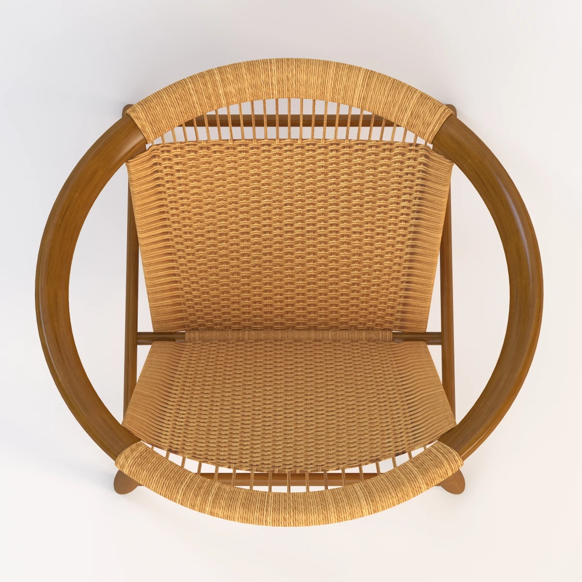 Danish Modern Ringstol Chair By Illum Wikkelso 3D Model_05