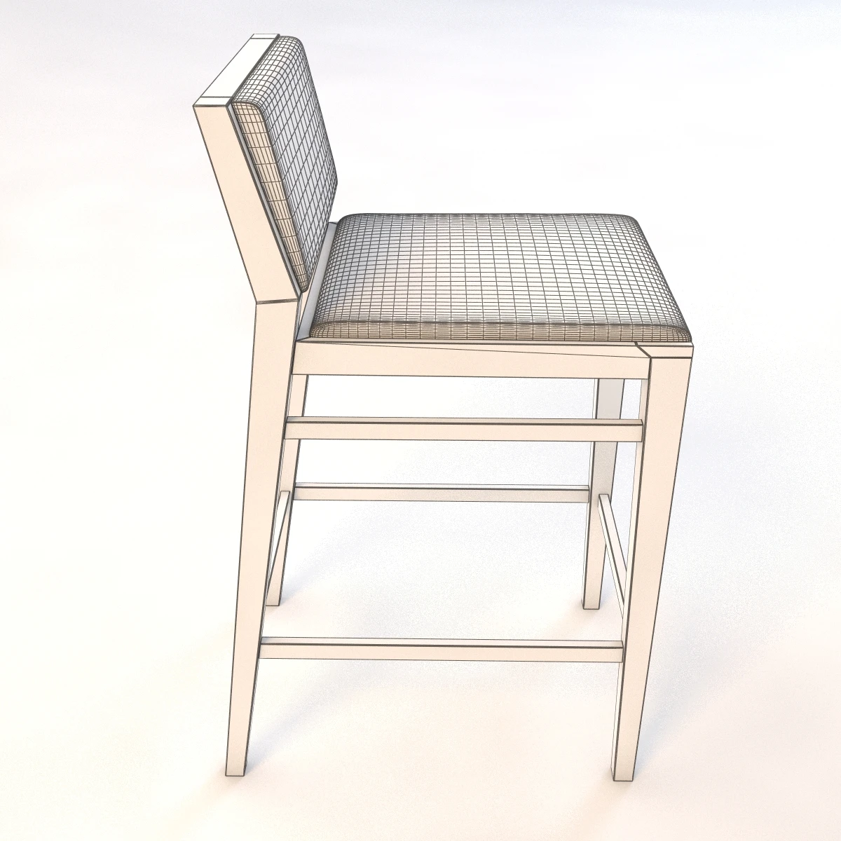 Caron Wooden Bar Chair 3D Model_010