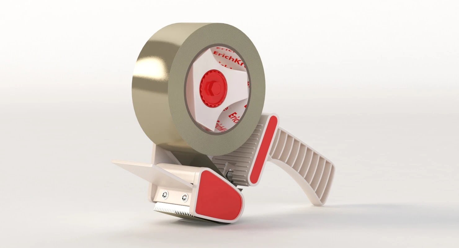 Carton Sealing Tape Dispenser Gun 3D Model_05