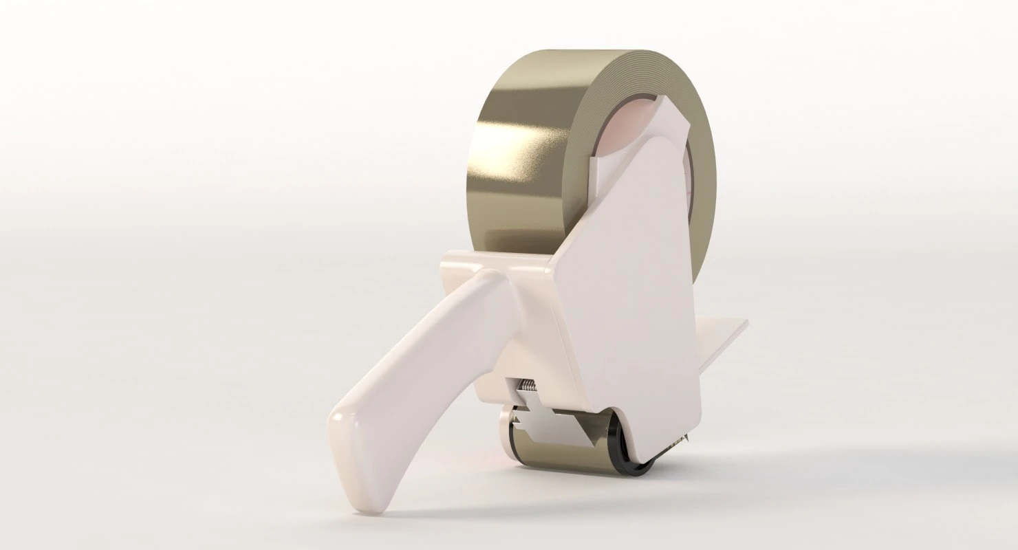 Carton Sealing Tape Dispenser Gun 3D Model_08