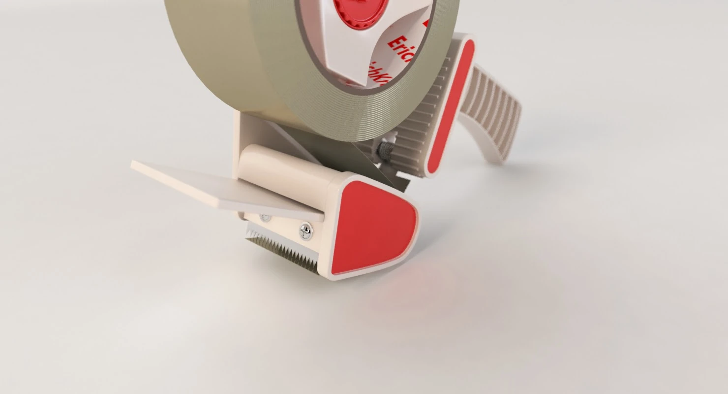 Carton Sealing Tape Dispenser Gun 3D Model_03