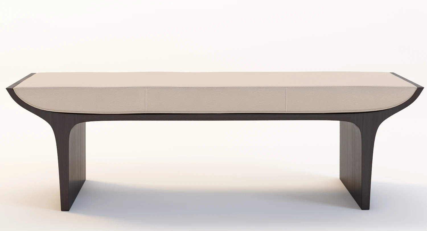 Detail Laurel Bench Ottoman 3D Model_07