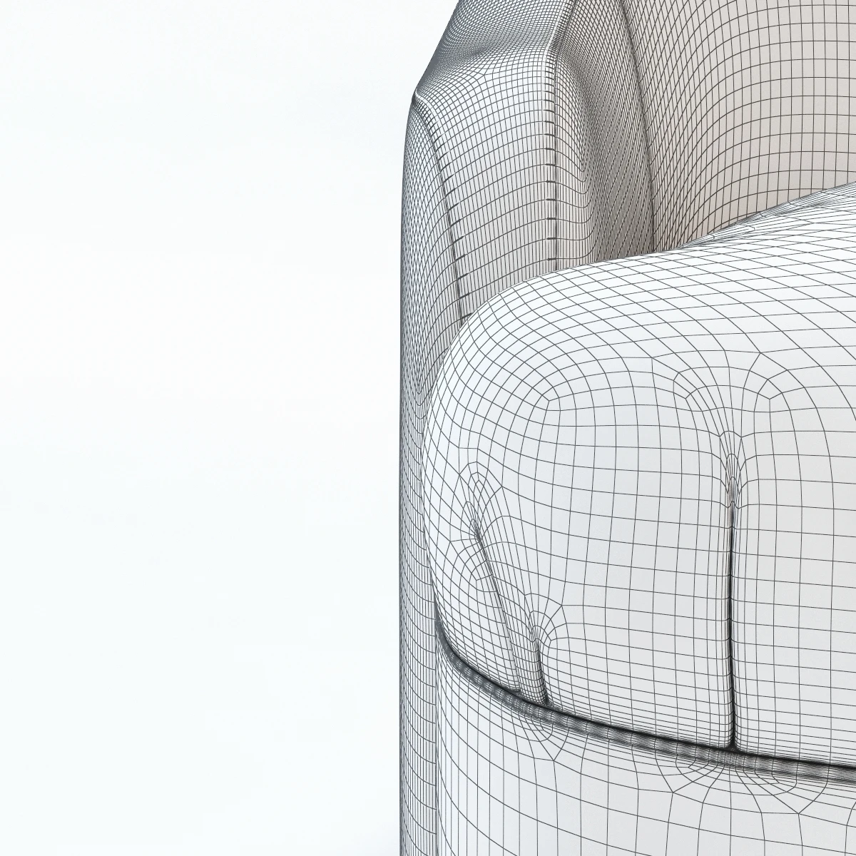 Detail Luxury Bed Room Chair 3D Model_07