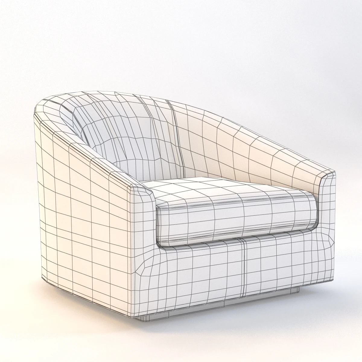 Detail Minotti Quinn Armchair With Stitching 3D Model_06