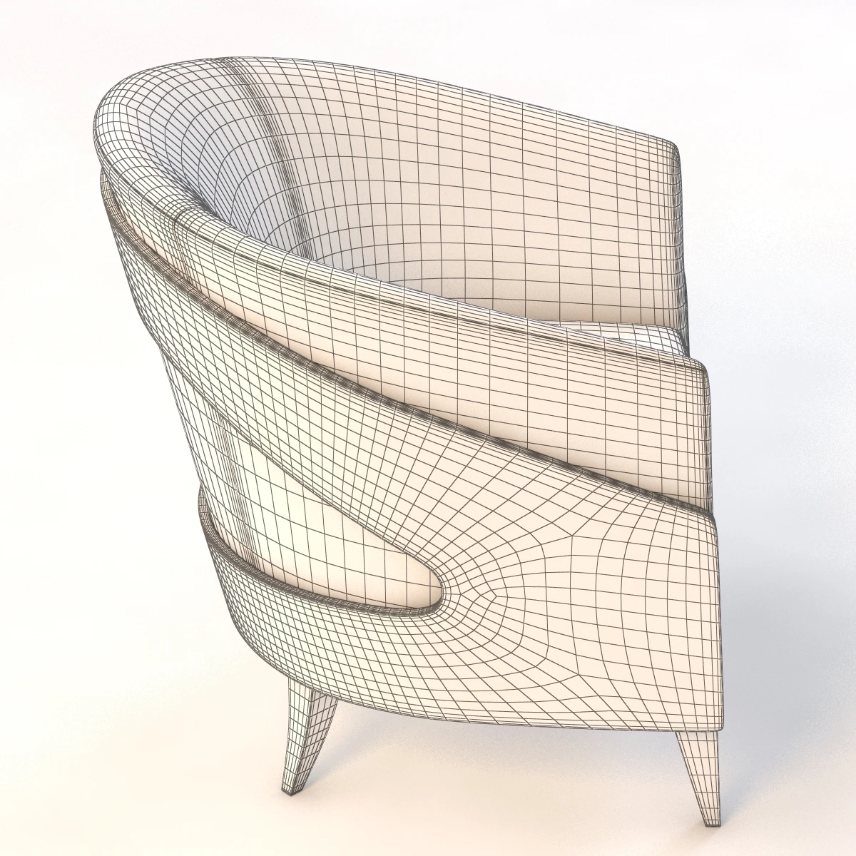 David Edward Aurora Lounge Chair 3D Model_011