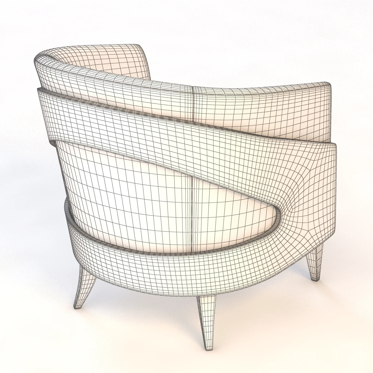 David Edward Aurora Lounge Chair 3D Model_013