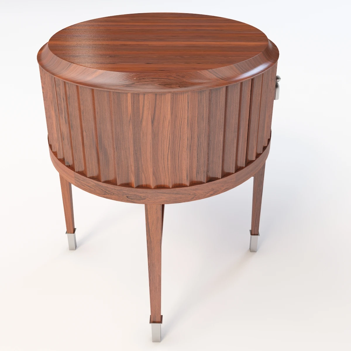 Bolier Atelier Oval Fluted End Table 113008 3D Model_03